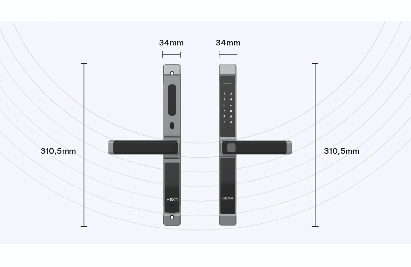 Khóa cửa thông minh HEXA A100 - Ảnh 2