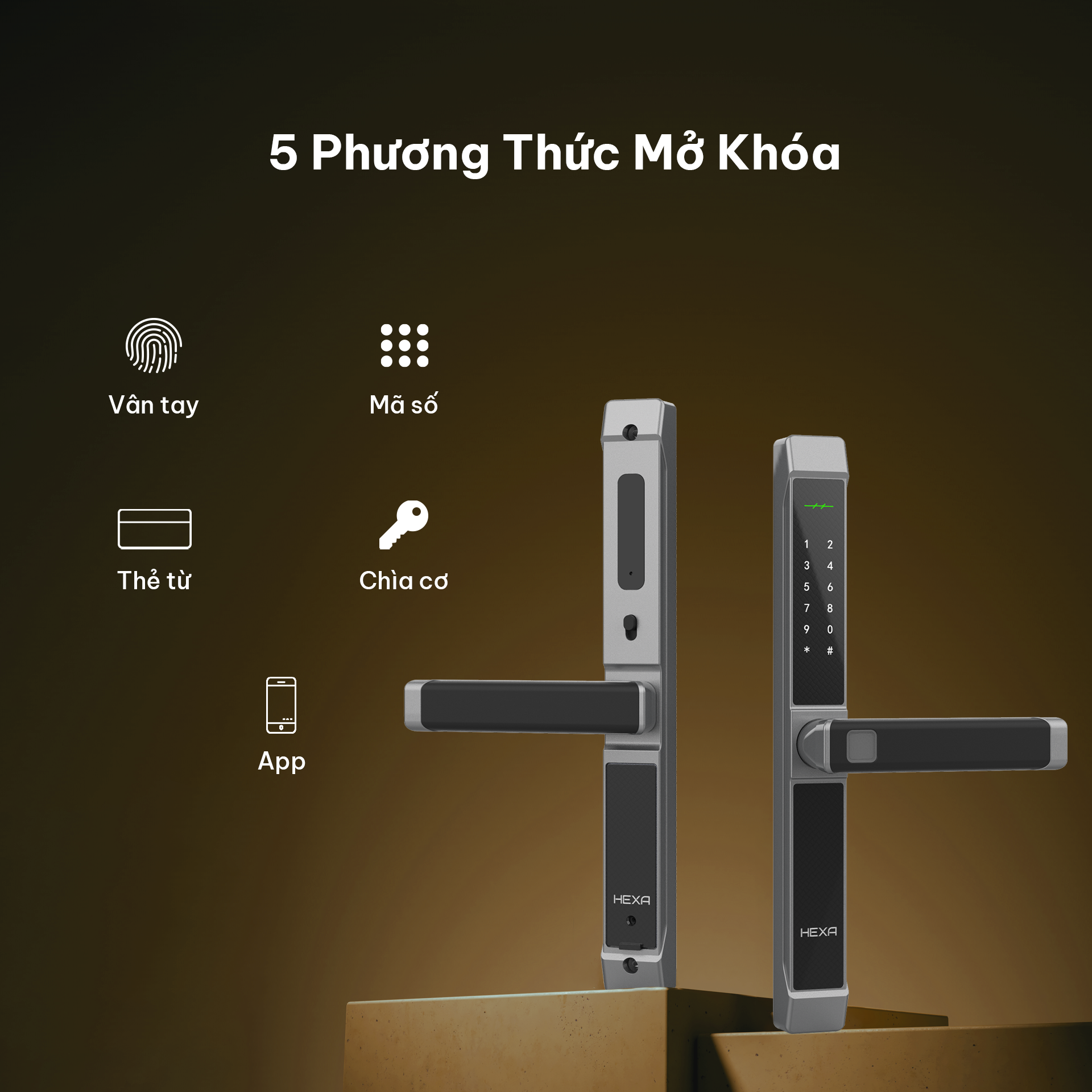 Khóa cửa thông minh HEXA A100 - Ảnh 10