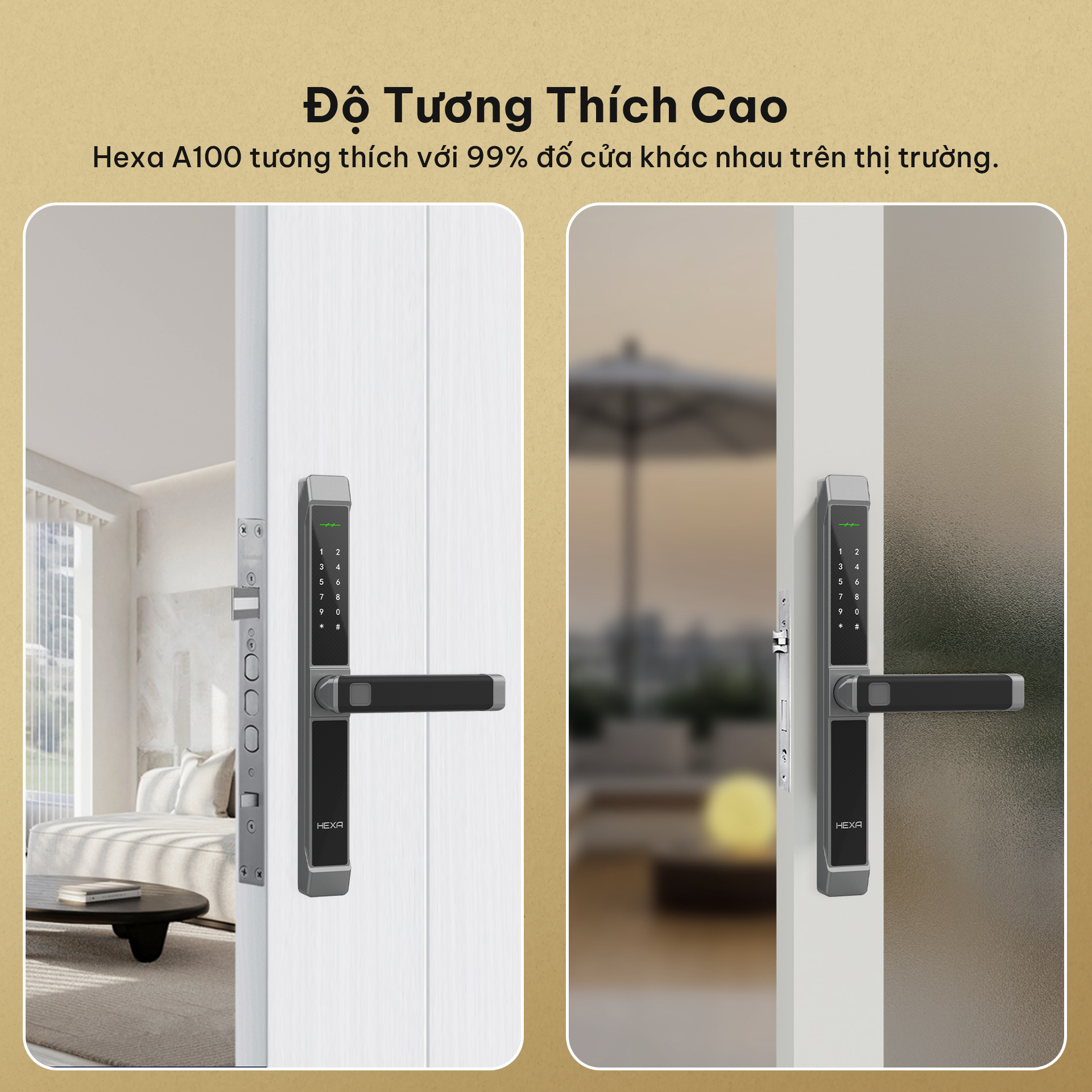 Khóa cửa thông minh HEXA A100 - Ảnh 11